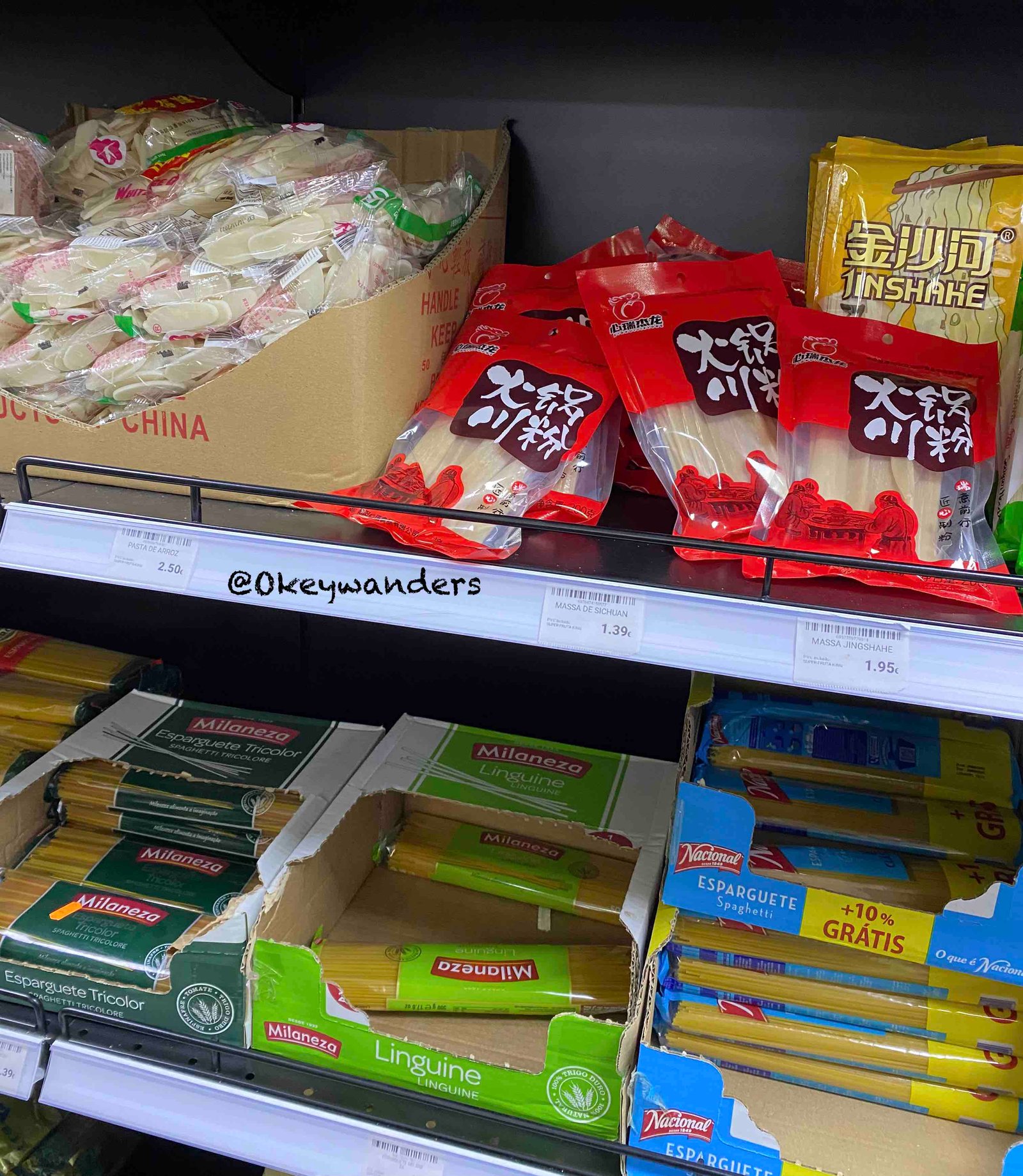 asian food selling in local store 里斯本雜貨店裡售賣的亞洲食品