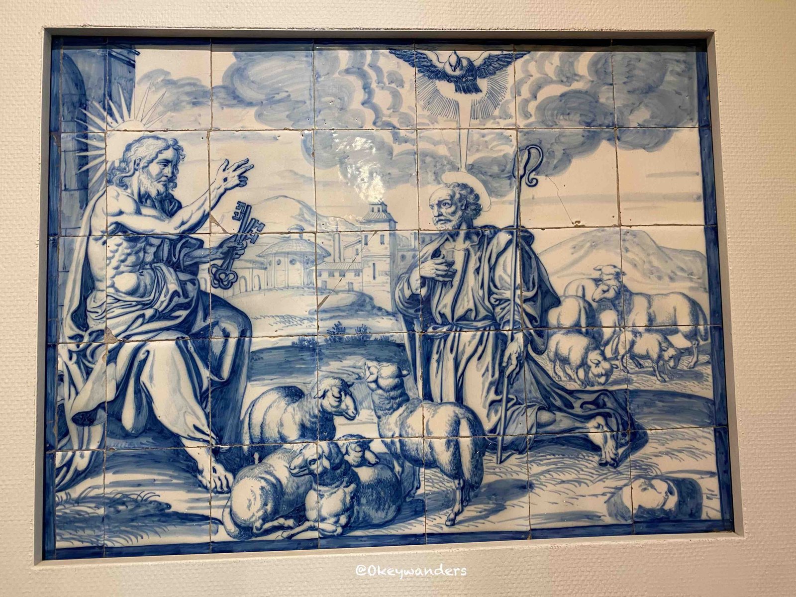 tile painting of religious content 磁磚博物館展品