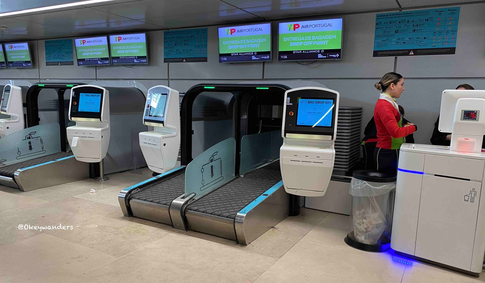 葡萄牙航空自助行李託運 TAP Air Portugal Self Service Baggage Drop-off Kiosk