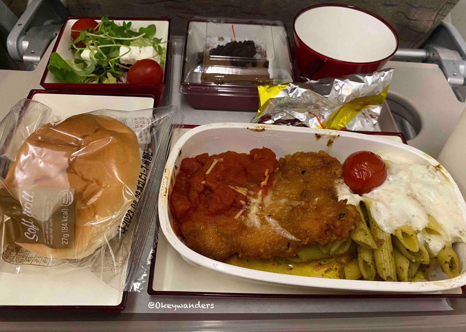 韓亞飛機餐 - 雞排意粉 Airline meal - Chicken Pasta