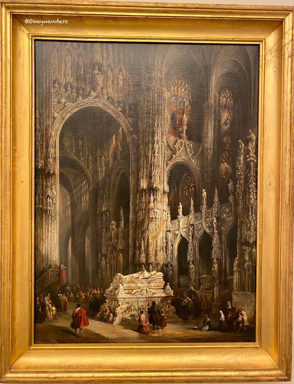 聖費爾南多美術學院展品 Vista del interior de una catedral by Genaro Perez Villaamil